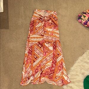 Vibrant Patchwork Maxi Skirt